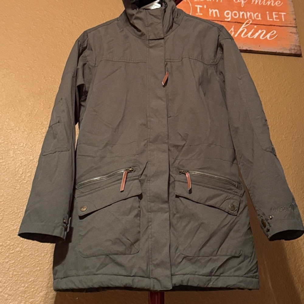 Pulse Winter Jacket Medium Green Full Zip Parka - image 1